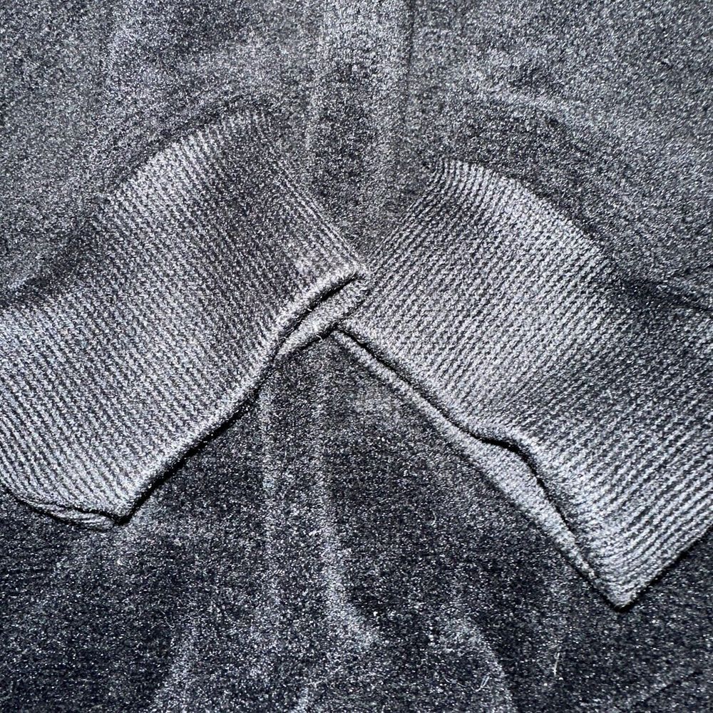 Straight Down Button Pullover Large Black Terry C… - image 5